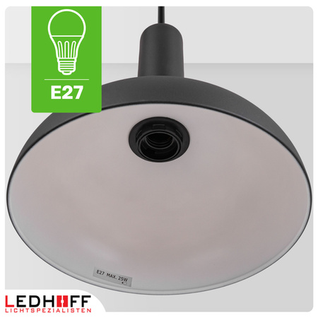 Lampa wisząca czarna złota E27 nad stół NOWOCZESNA