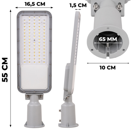 Lampa uliczna LED 100W 14000lm 3 lata gwarancji