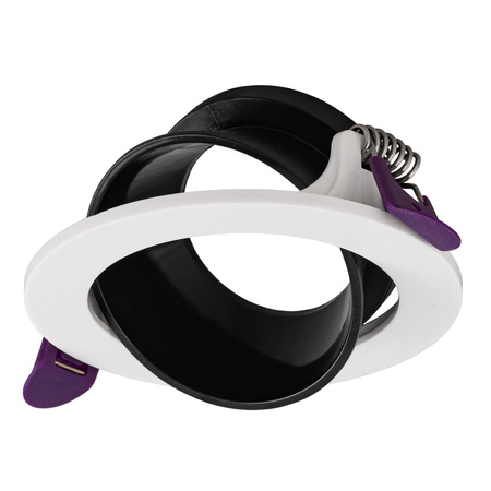 3x Oprawa halogenowa sufitowa podtynkowa GU10 biało-czarna RUCHOMA