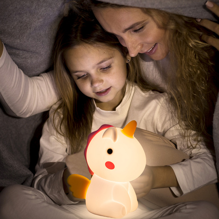 Lampka nocna LED dla dzieci JEDNOROŻEC wielokolorowe światło RGB