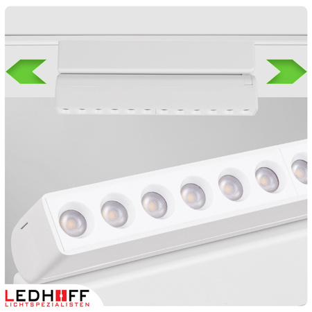 Lampa LED reflektor do szyny magnetycznej 12W punktowa BIAŁA 4000K oprawa regulowana