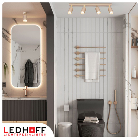 Lampa sufitowa Kinkiet poczwórny GU10 beżowy kaszmirowy LUMIO