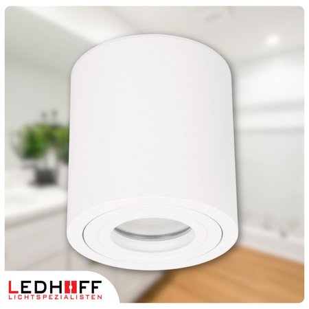 Oprawa Halogenowa Tuba LED GU10 do ŁAZIENKI Biała WODOODPORNA okrągła IP54