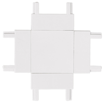 Łącznik krzyżowy do szynoprzewodu oświetlenia magnetycznego typ X BIAŁY