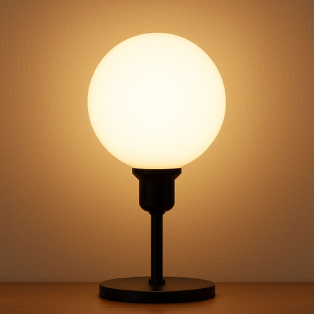 Żarówka LED E27 ozdobna duży mleczny klosz 8W mocne ciepłe światło 1070lm 2700K