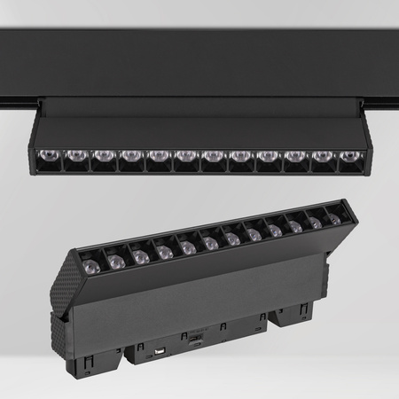 ZESTAW M20 LED 3x Ruchoma lampa punktowa 12W + 2x lampa liniowa 12W 3 BARWY ŚWIATŁA + 2x szyna magnetyczna 1m + łącznik