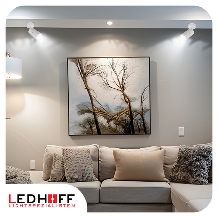 Kinkiet sufitowy pojedynczy SPOT GU10 biały srebrny