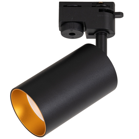 Zestaw Oświetlenie szynowe 4x lampa GU10 listwa 2m CZARNA złota SZYNA LED