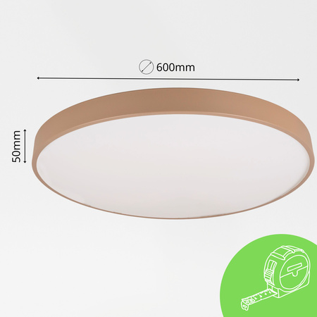 Plafon sufitowy LED beżowy 60cm - wysoka wydajność świetlna 100lm/W