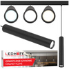 Lampa wisząca sufitowa LED do szyny magnetycznej M20 12W czarna tuba 3 BARWY ŚWIATŁA + kabel