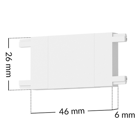 Łącznik prosty do szynoprzewodu oświetlenia magnetycznego na szynę BIAŁY