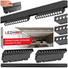 ZESTAW M20 2x Ruchoma lampa soczewkowa punktowa LED 12W 22cm czarna 3 BARWY ŚWIATŁA + szyna magnetyczna 1m