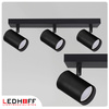 Lampa sufitowa Kinkiet potrójny GU10 czarny LINEA