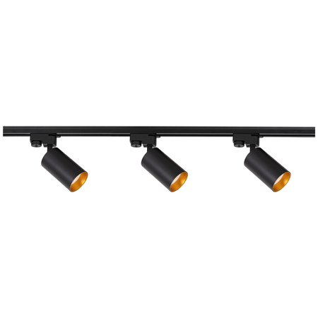 Reflektor szynowy czarno-złoty GU10 Lampa na szynę oświetleniową