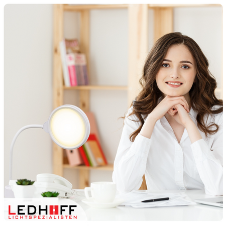 Lampka biurkowa LED biała 10W 3 barwy światła