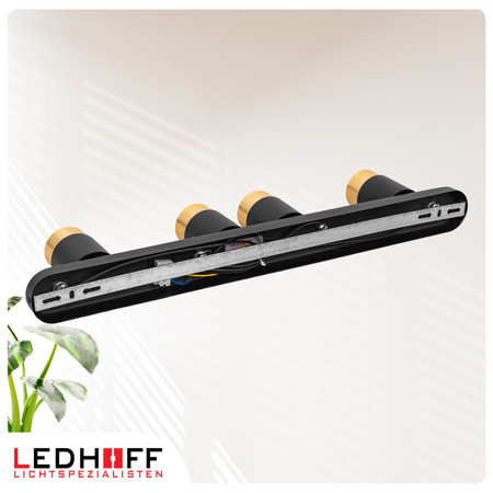 Kinkiet sufitowy poczwórny SPOT GU10 czarny złoty