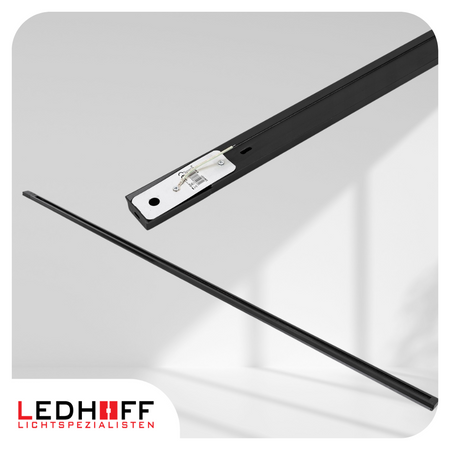 Oświetlenie szynowe czarny złoty 4x lampa wisząca 150cm GU10 szyna 2m