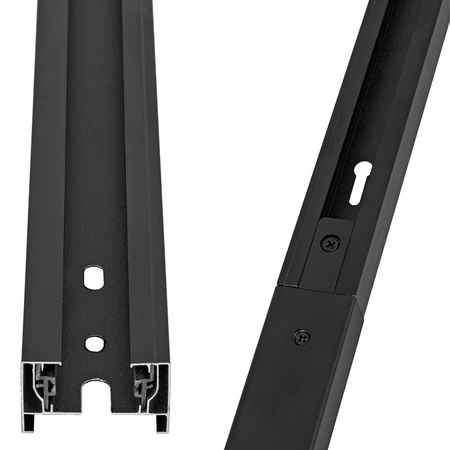 Szyna oświetleniowa LED szynoprzewód 1m czarny z miejscem na przewód