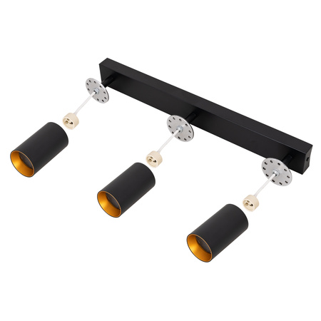 Lampa sufitowa Kinkiet natynkowy LED 3x GU10 czarno-złoty SPOT