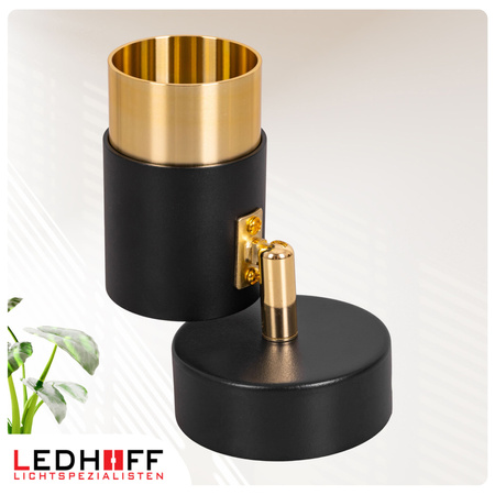 Kinkiet sufitowy pojedynczy SPOT GU10 czarny złoty