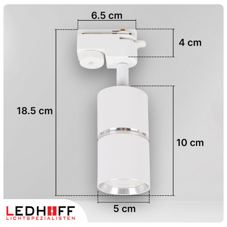 Oświetlenie szynowe biały srebrny 5x lampa GU10 szyna 3m