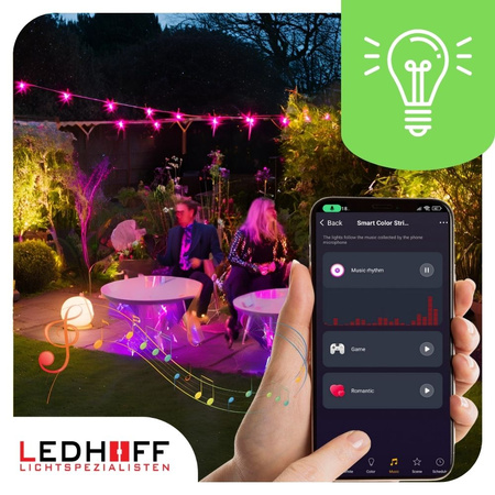 Girlanda ogrodowa świetlna SMART 14,6m + 15x żarówka LED RGB TUYA