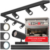 ZESTAW M20 LED 6x Lampa punktowa SPOT 20W 3 BARWY ŚWIATŁA + 2 x szyna magnetyczna 1m + łącznik