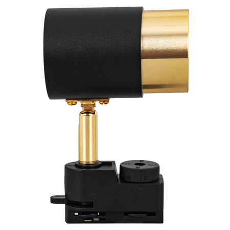 Oświetlenie szynowe czarno-złote 4x lampa GU10 + szyna 2m