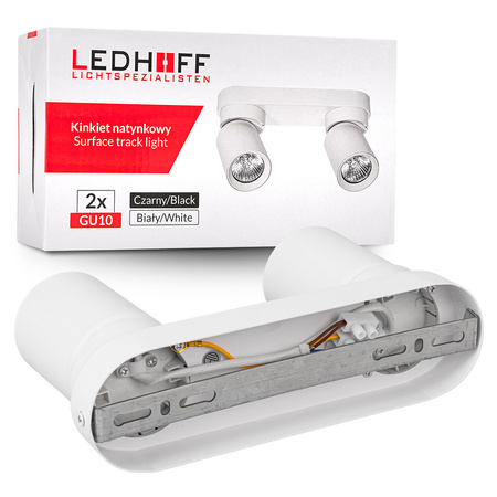 Kinkiet sufitowy podwójny Spot GU10 biały