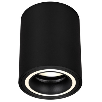 Oprawa sufitowa natynkowa Tuba GU10 okrągła czarna