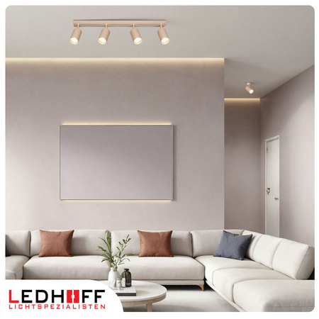 Lampa sufitowa Kinkiet poczwórny GU10 beżowy kaszmirowy LUMIO