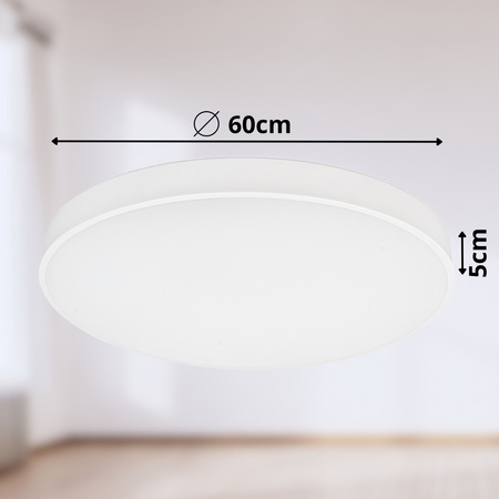 Plafon sufitowy LED biały 60cm - wysoka wydajność świetlna 100lm/W