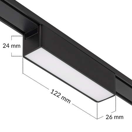 Oświetlenie szynowe magnetyczne ZESTAW listwa 1m + 3x reflektor LED