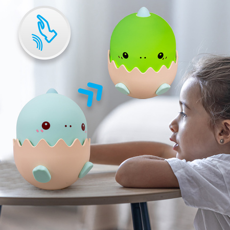 Lampka nocna LED dla dzieci DINOZAUR wielokolorowe światło Bezprzewodowa