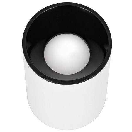 Oprawa sufitowa natynkowa Tuba GU10 okrągła biało-czarna