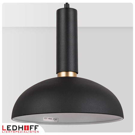 Lampa wisząca czarna złota E27 nad stół NOWOCZESNA