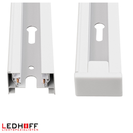 Szyna oświetleniowa LED szynoprzewód 1m biały z miejscem na przewód