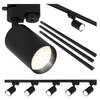 Oświetlenie szynowe czarne 5x lampa GU10 + 3x szyna 1m