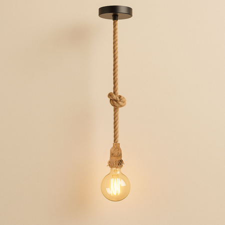 Lampa sufitowa wisząca Sznur konopny jutowy 1,2m Lina E27