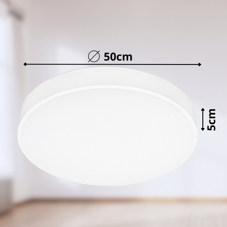 Plafon sufitowy LED biały 50cm - wysoka wydajność świetlna 100lm/W
