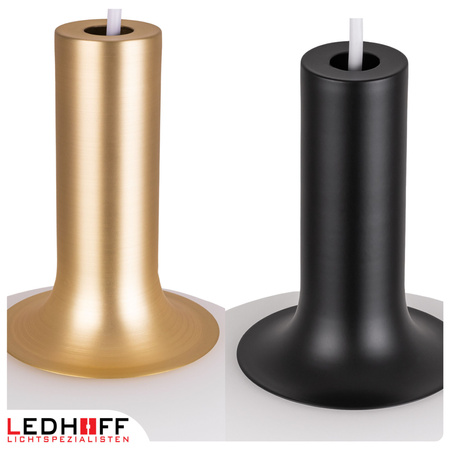 Lampa wisząca biały klosz szklany E27 do salonu czarna złota NOWOCZESNA