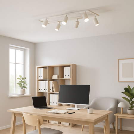 Kinkiet sufitowy Lampa 6x GU10 SPOT biały duży prostokąt QUADRO