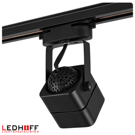 Oświetlenie szynowe czarne reflektor GU10 x4 szyna 2m