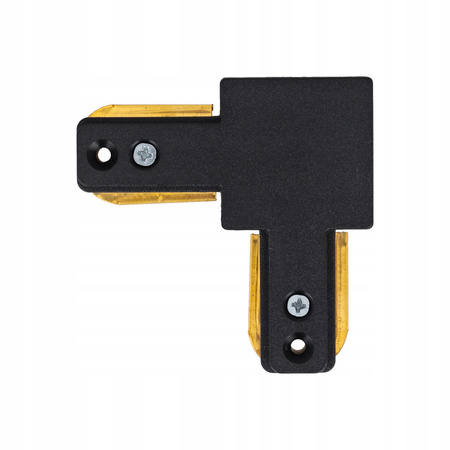 Łącznik kątowy do szyn oświetleniowych LED czarny typ "L" do szynoprzewodu