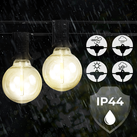 Girlanda ogrodowa łańcuch świetlny 7,3m + 25x żarówka LED kulka