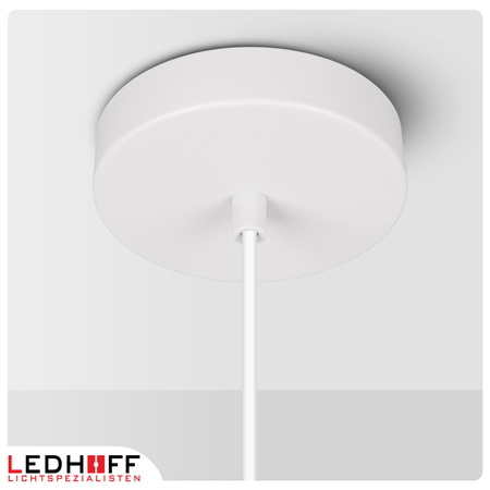 Lampa wisząca biały klosz szklany E27 do salonu czarna złota NOWOCZESNA