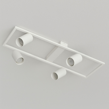 Kinkiet sufitowy Lampa 4x GU10 SPOT biały duży prostokąt QUADRO