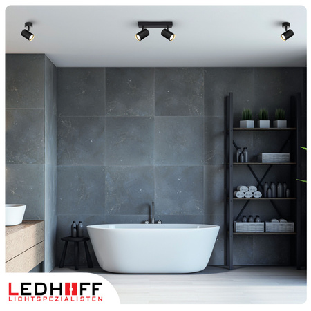 Lampa sufitowa Kinkiet podwójny GU10 czarny LINEA