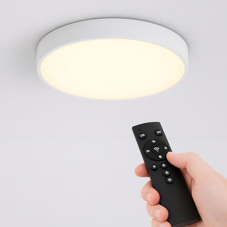 Plafon LED z PILOTEM Lampa sufitowa ŚCIEMNIANA 30cm