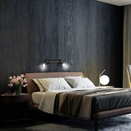 Kinkiet sufitowy podwójny Spot GU10 czarny